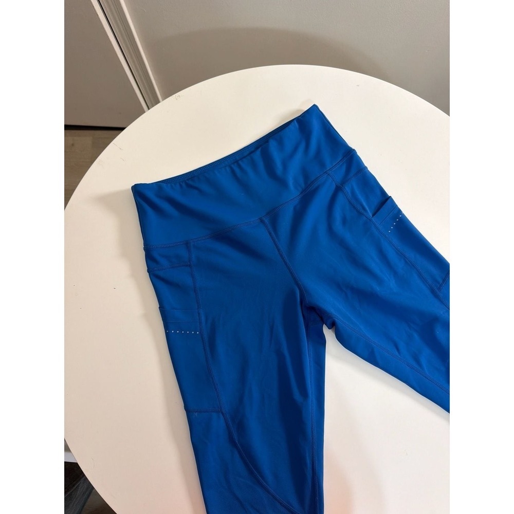 Zyia Active Blue Reflective Pocket High Rise Leggings Size 6-8 - Picture 1 of 8